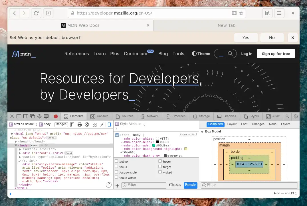Интерфейс браузера Epiphany
